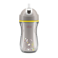 CHICCO Hrneček Sport se slámkou grey, 14m+ 266 ml