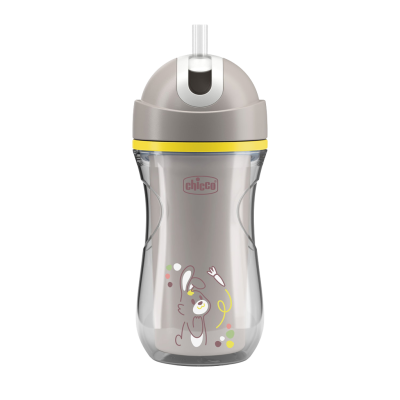 CHICCO Hrneček Sport se slámkou grey, 14m+ 266 ml