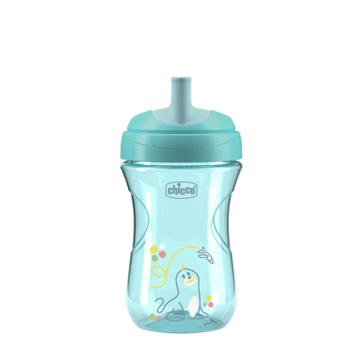 CHICCO Hrneček Advanced se slámkovým náústkem teal, 12m+ 266 ml