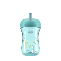 CHICCO Hrneček Advanced se slámkovým náústkem teal, 12m+ 266 ml