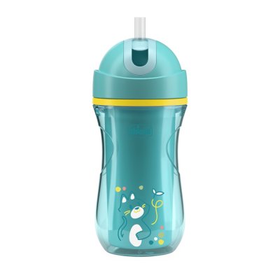CHICCO Hrneček Sport se slámkou teal, 14m+ 266 ml