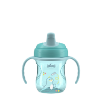 CHICCO Hrneček Training s držadly teal, 6m+ 200 ml