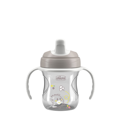 CHICCO Hrneček Training s držadly grey, 6m+ 200 ml