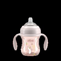 CHICCO Hrneček Transition učicí s držadly pink, 4m+ 200 ml CHICCO Hrneček Transition učicí s držadly pink, 4m+ 200 ml