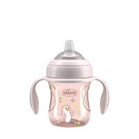 CHICCO Hrneček Transition učicí s držadly pink, 4m+ 200 ml
