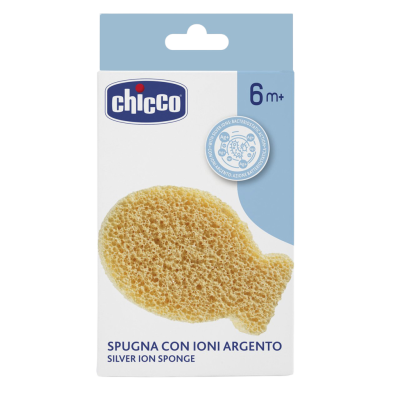 CHICCO Houbička na umývání s ionty ze stříbra 6m+