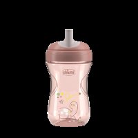 CHICCO Hrneček Advanced se slámkovým náústkem pink, 12m+ 266 ml CHICCO Hrneček Advanced se slámkovým náústkem pink, 12m+ 266 ml