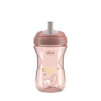 CHICCO Hrneček Advanced se slámkovým náústkem pink, 12m+ 266 ml
