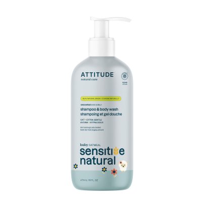 ATTITUDE 2v1 dětské tělové mýdlo a šampon pro citlivou pokožku s ovsem, sensitive skin baby 473 ml ATTITUDE 2v1 dětské tělové mýdlo a šampon pro citlivou pokožku s ovsem, sensitive skin baby 473 ml