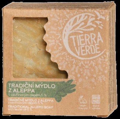 TIERRA VERDE Tradiční mýdlo z Aleppa s vavřínovým olejem 5 % 190 g