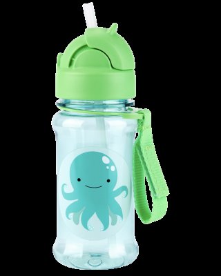 SKIP HOP Zoo tritan Láhev s brčkem Chobotnice 12m+ 355 ml