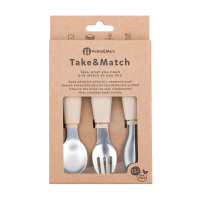PETITE&MARS Sada příborů s nerezové oceli Take&Match Desert Sand 12m+
