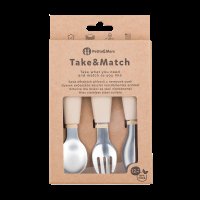 PETITE&MARS Sada příborů s nerezové oceli Take&Match Desert Sand 12m+