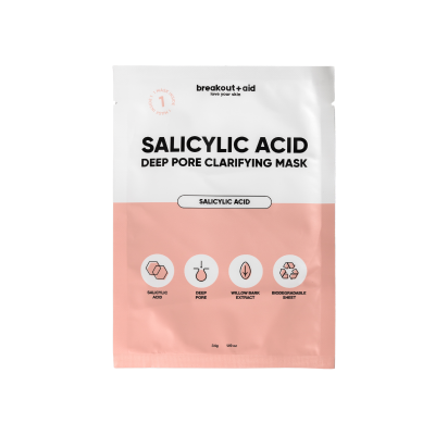 BREAKOUT+AID Čistící maska na zanesené póry s kyselinou salicylovou 34 g BREAKOUT+AID Čistící maska na zanesené póry s kyselinou salicylovou 34 g