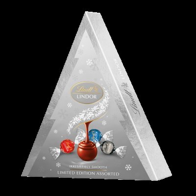 LINDT LINDOR Vánoční Stromeček Stříbrný Mix 125 g