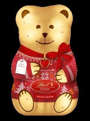 LINDT Vánoční Adventní Kalendář ve tvaru Medvídka 310 g