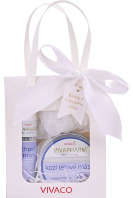 VIVACO Dárková kazeta koza sprchový gel + tělové máslo + dárek