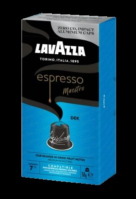 LAVAZZA Kapsle pro Nespresso, espresso Maestro DEK (bez kofeinu) 10 ks