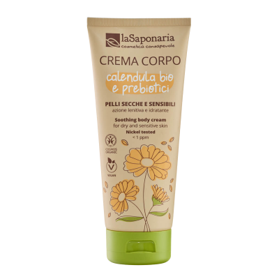 LASAPONARIA Tělový krém s BIO měsíčkem a prebiotiky pro citlivou pleť 200 ml