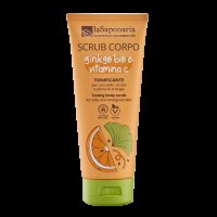LASAPONARIA Tělový peeling s BIO ginkgo bilobou a vit. C 200 ml