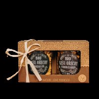 NATU Dárkový set BIO kešu ořechů deluxe II., 2 x 160 g