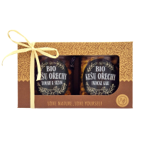 NATU Dárkový set BIO kešu ořechů deluxe I., 2 x 160 g