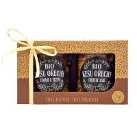 NATU Dárkový set BIO kešu ořechů deluxe I., 2 x 160 g