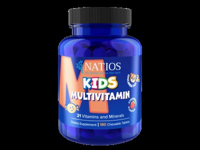 NATIOS Kids Multivitamin, 21 vitamínů a minerálů 180 tablet