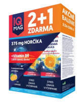 NATURPRODUKT IQ Mag hořčík + B6 pomeranč šumivé tablety 2+1