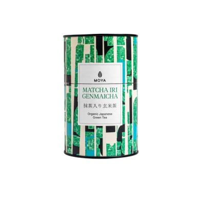 MOYA Organic japanese green tea, Matcha iri genmaicha 60 g