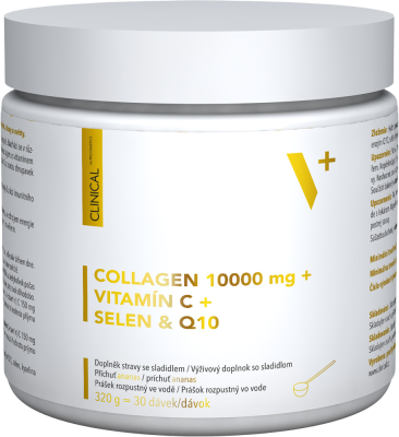 CLINICAL NUTRICOSMETICS Collagen 10 000mg + vitamín C + selen & Q10, 320 g