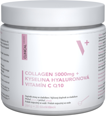 CLINICAL NUTRICOSMETICS Collagen 5000mg + kyselina hyaluronová + vitamín C & Q10, 264 g