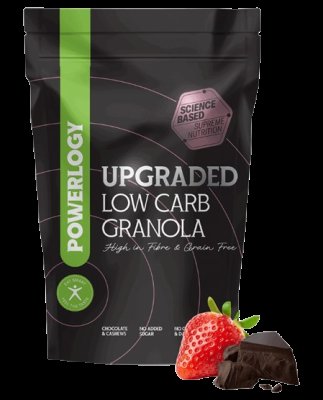 POWERLOGY Upgraded Low Carb Granola Chocolate Strawberry 350 g