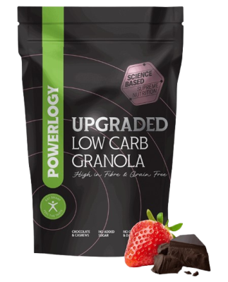 POWERLOGY Upgraded Low Carb Granola Chocolate Strawberry 350 g