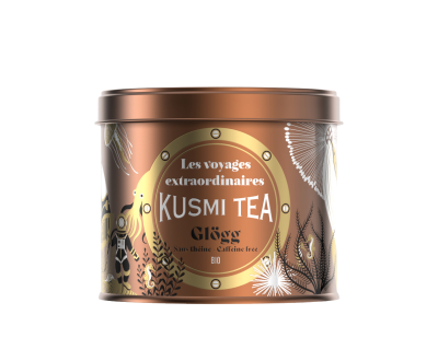 KUSMI TEA Sypaný ovocný vánoční čaj Glögg Bio, kovová dóza 125 g