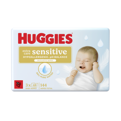 HUGGIES Extra Care Sensitive Triplo 3 x 48 ks
