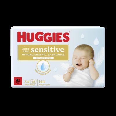 HUGGIES Extra Care Sensitive Triplo 3 x 48 ks