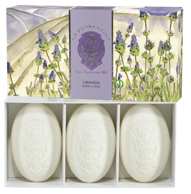LA FLORENTINA Kazeta mýdel s levandulí 450 g