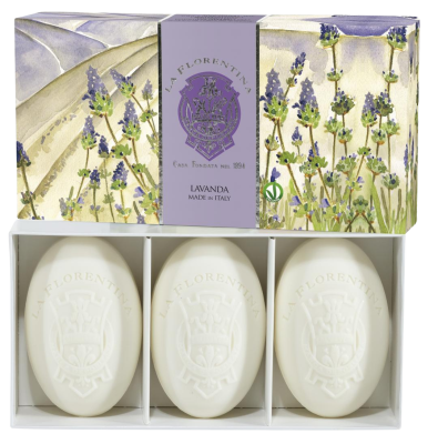 LA FLORENTINA Kazeta mýdel s levandulí 450 g