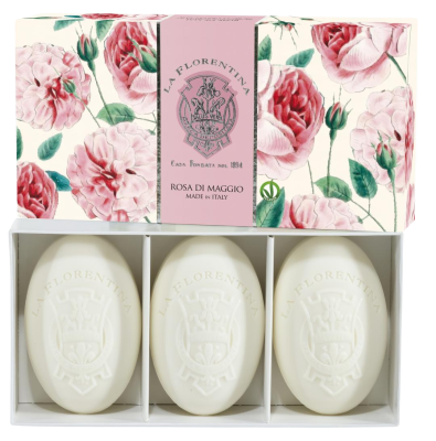 LA FLORENTINA Kazeta mýdel Rosa di Maggio 450 g