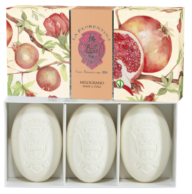 LA FLORENTINA Kazeta mýdel granátové jablko 450 g