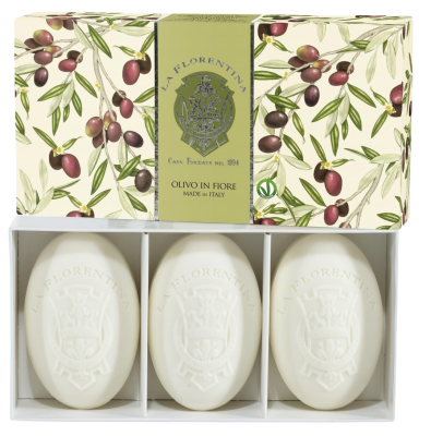 LA FLORENTINA Kazeta mýdel olivový květ 450 g