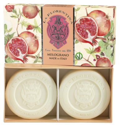 LA FLORENTINA Kazeta mýdel Melograno 2 x 115 g