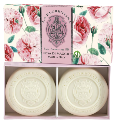 LA FLORENTINA Kazeta mýdel Rosa di Maggio 2 x 115 g