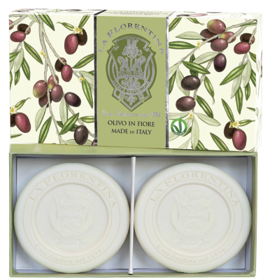 LA FLORENTINA Kazeta mýdel Olivo in Fiore 2 x 115 g