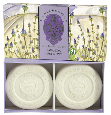 LA FLORENTINA Kazeta mýdel levandule 230 g