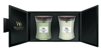 WOODWICK dárkový set 2× střední svíčka