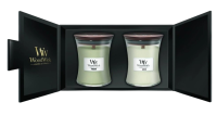 WOODWICK dárkový set 2× střední svíčka