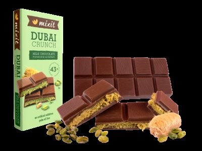 MIXIT Dubajská čokoláda s pistáciovou náplní 70 g