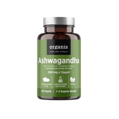 ORGANIS Ashwagandha KSM-66 300 mg 90 kapslí